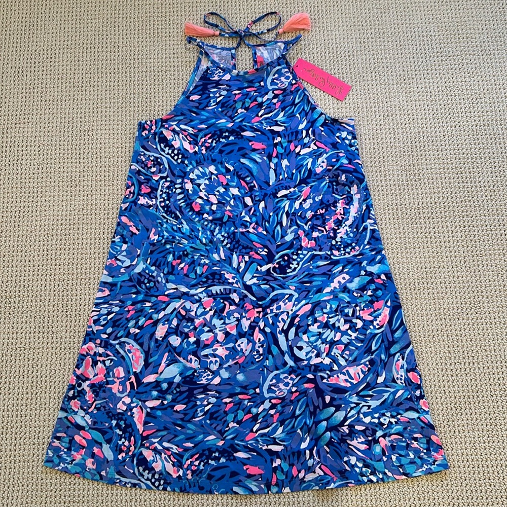 NWT Lilly Pulitzer Margot Dress in Royal Purple Party Wave- Size XS